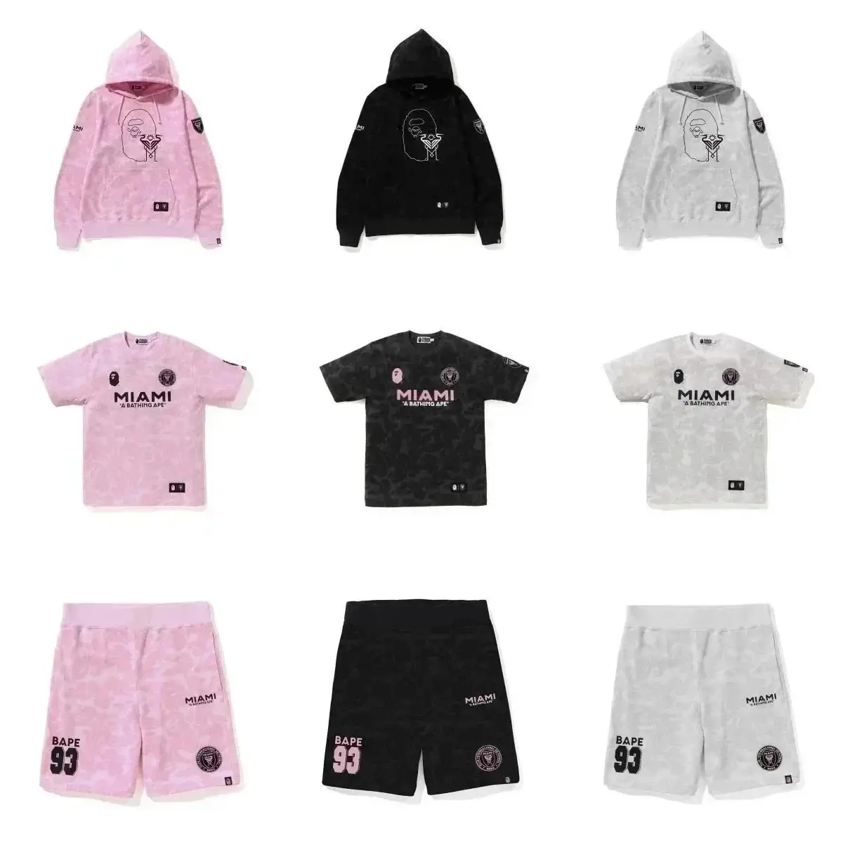 BAPE Miami Camo Hoodies/T-Shirts/Shorts