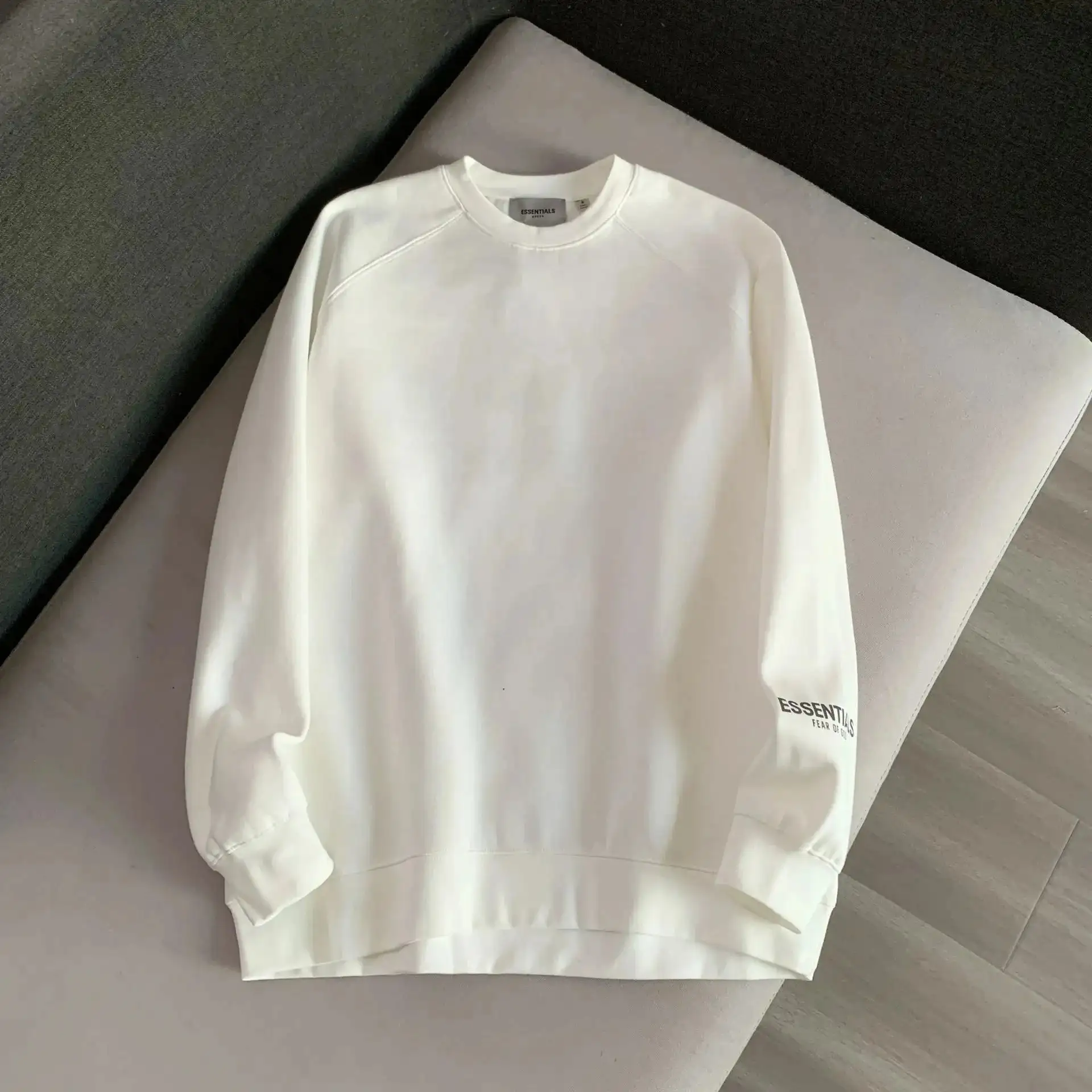 Essentials Black Crewneck Sweatshirt - Unisex Fashion Streetwear — photo 8 of 14