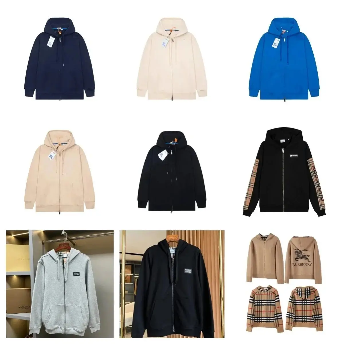 Burberry Check Print Hoodie
